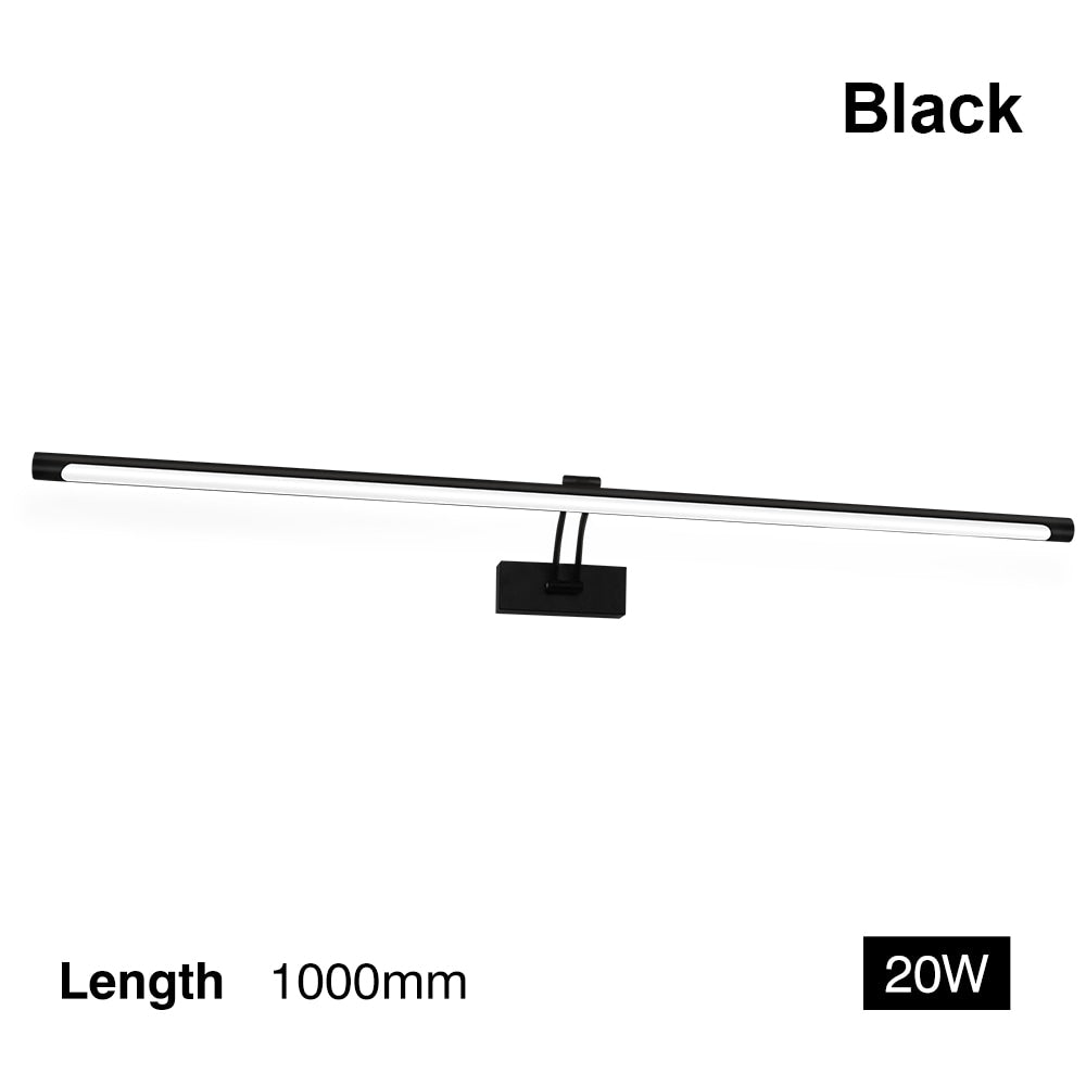 Led Wall Lamp Black Silver Bathroom Mirror Light - Casatrail.com