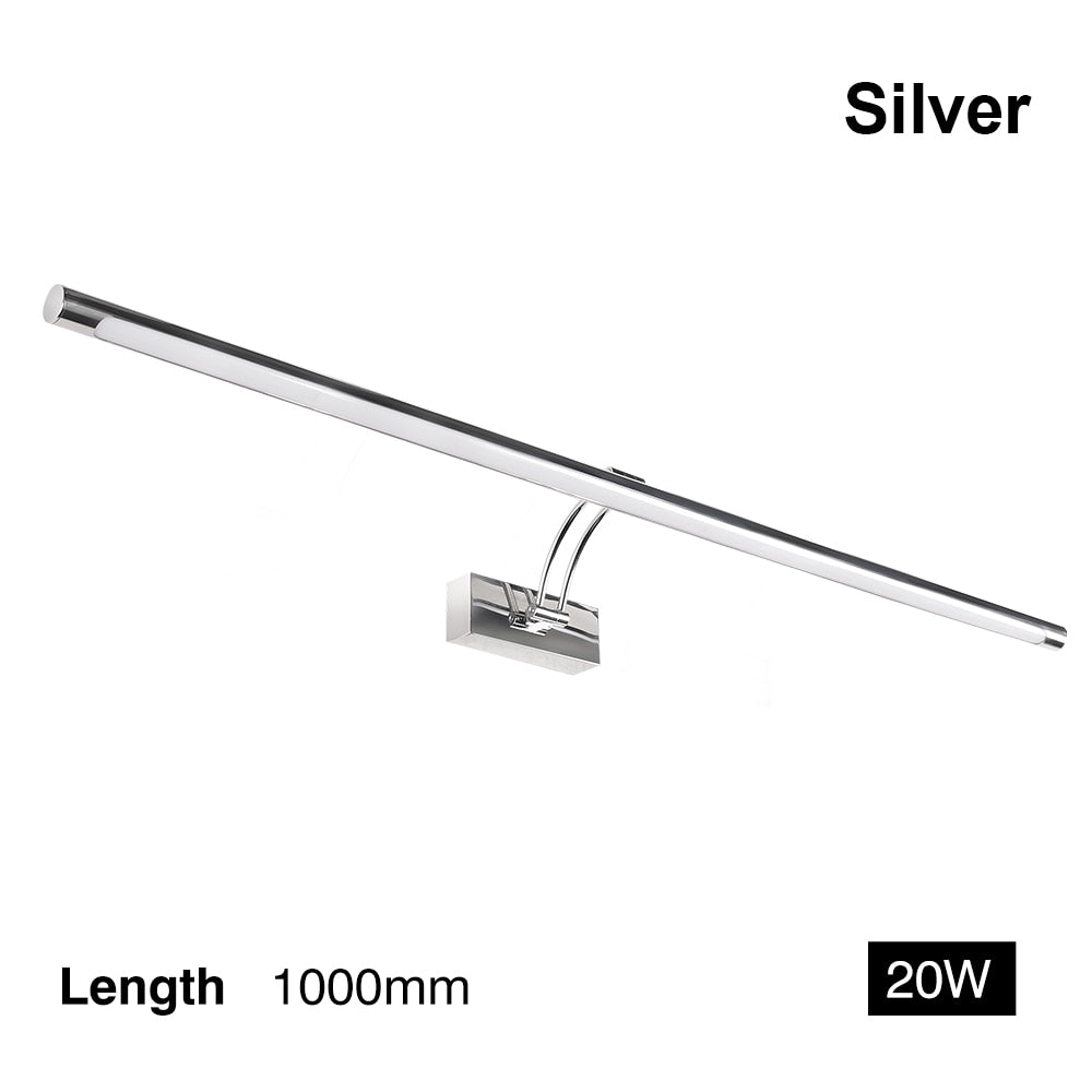 Led Wall Lamp Black Silver Bathroom Mirror Light - Casatrail.com