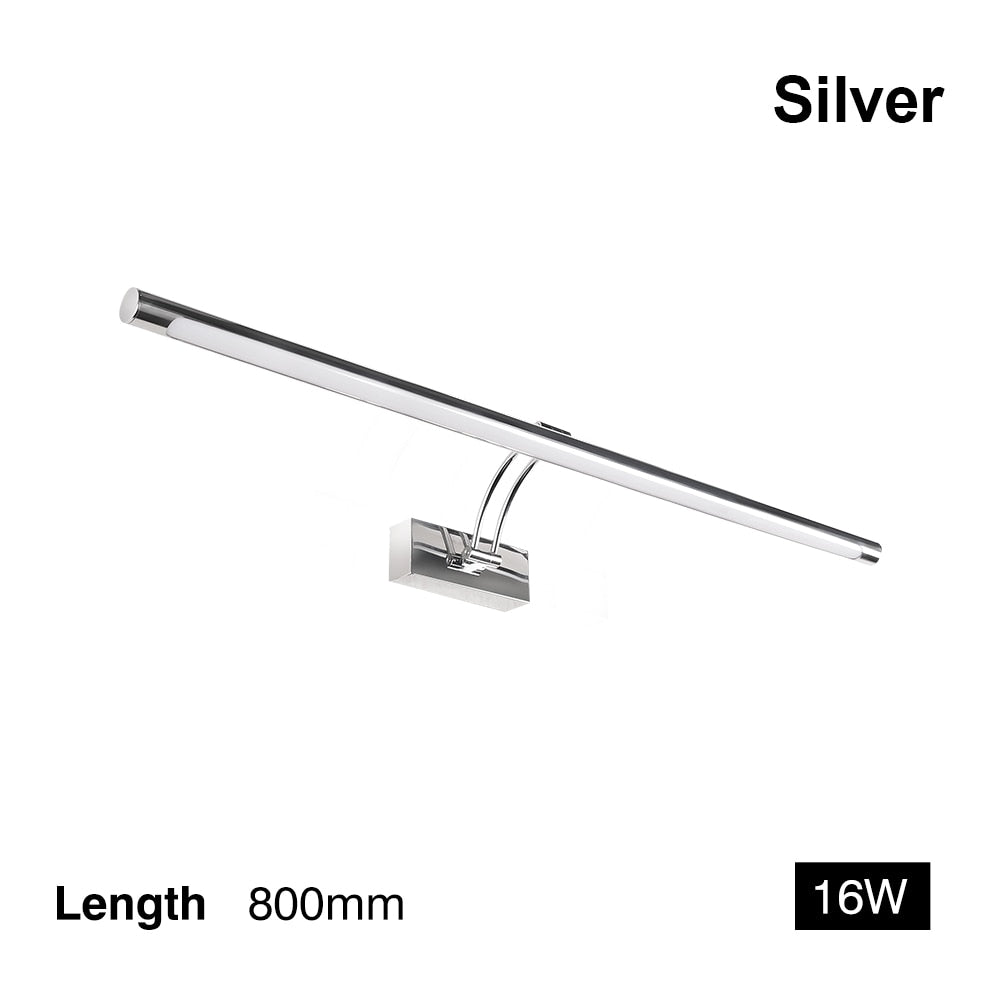 Led Wall Lamp Black Silver Bathroom Mirror Light - Casatrail.com