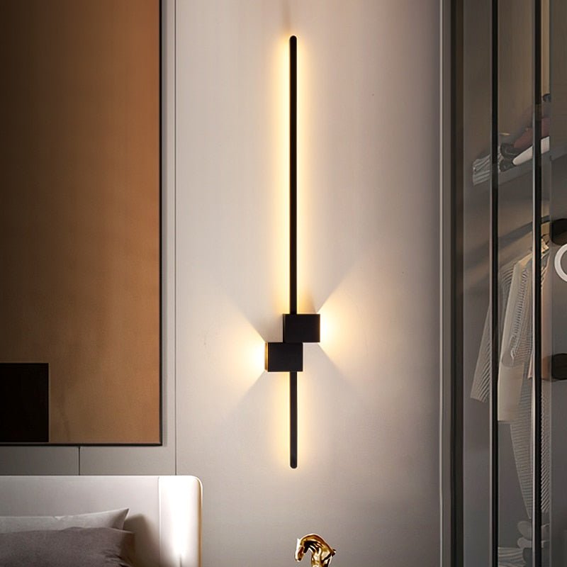 LED Wall Lamp - Minimalist Black White Decorative Lighting - Casatrail.com