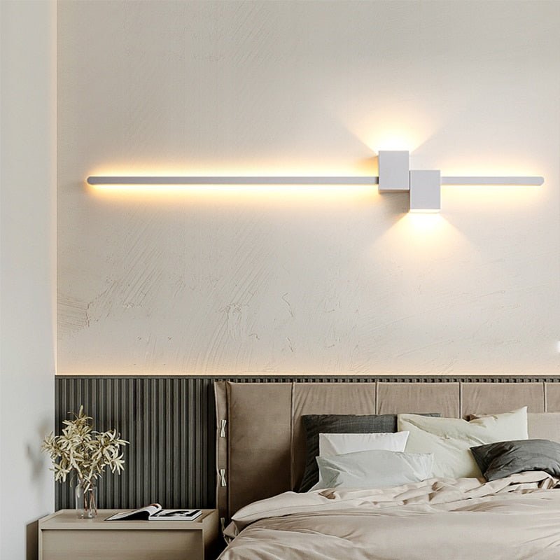 LED Wall Lamp - Minimalist Black White Decorative Lighting - Casatrail.com