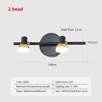 Thumbnail for LED Wall Lamp Mirror Headlight Bathroom Bedroom - Casatrail.com