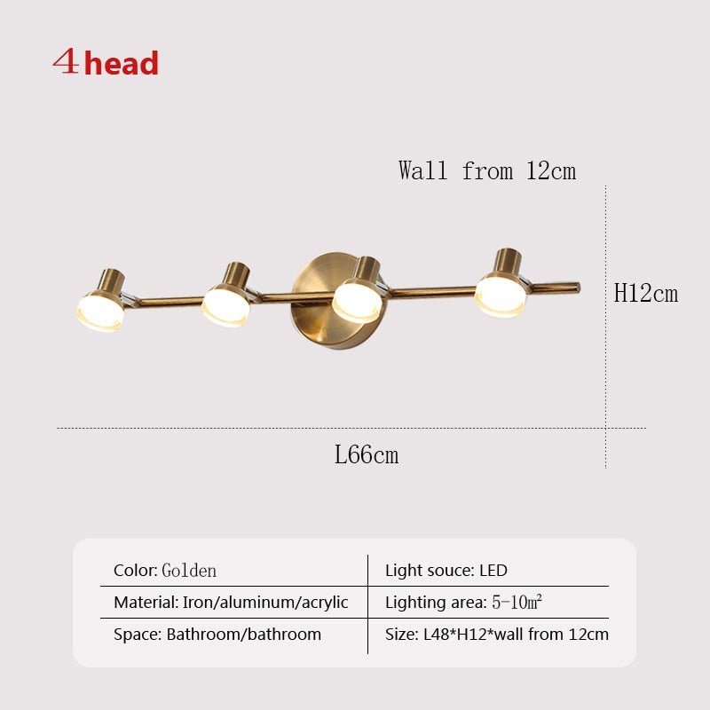 LED Wall Lamp Mirror Headlight Bathroom Bedroom - Casatrail.com