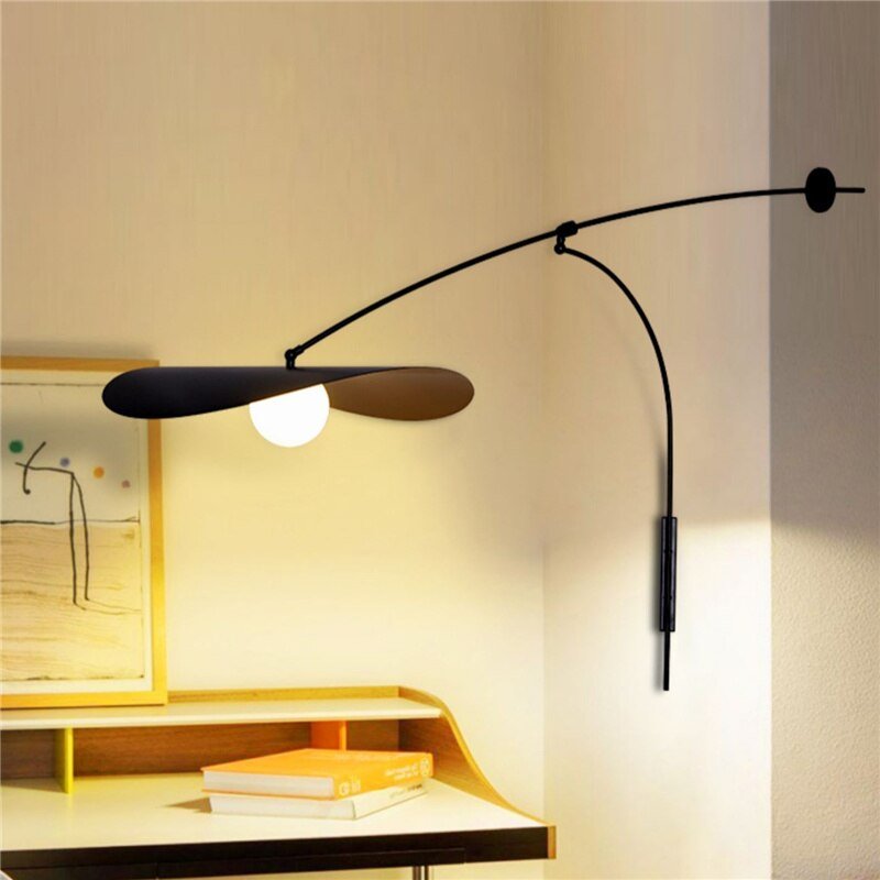 LED Wall Lamp with Black Long Arm Adjustable - Casatrail.com