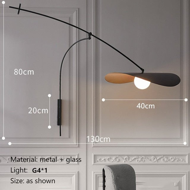 LED Wall Lamp with Black Long Arm Adjustable - Casatrail.com