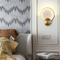 Thumbnail for LED Wall Lamp with Marble Design and Gold Accents - Casatrail.com
