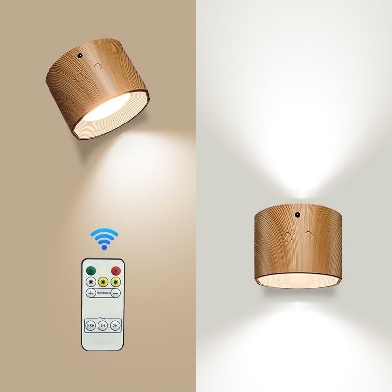 LED Wall Lamp with USB Charging and Remote Control - Casatrail.com