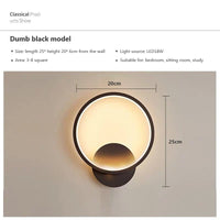 Thumbnail for LED Wall Light in Black, White, and Golden Shades - Casatrail.com