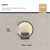 Thumbnail for LED Wall Light in Black, White, and Golden Shades - Casatrail.com