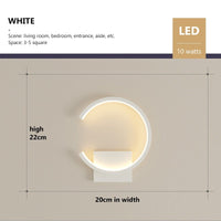 Thumbnail for LED Wall Light in Black, White, and Golden Shades - Casatrail.com