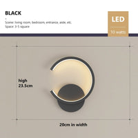 Thumbnail for LED Wall Light in Black, White, and Golden Shades - Casatrail.com