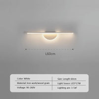 Thumbnail for LED Walnut Wood Wall Light for Bedroom and Bathroom - Casatrail.com