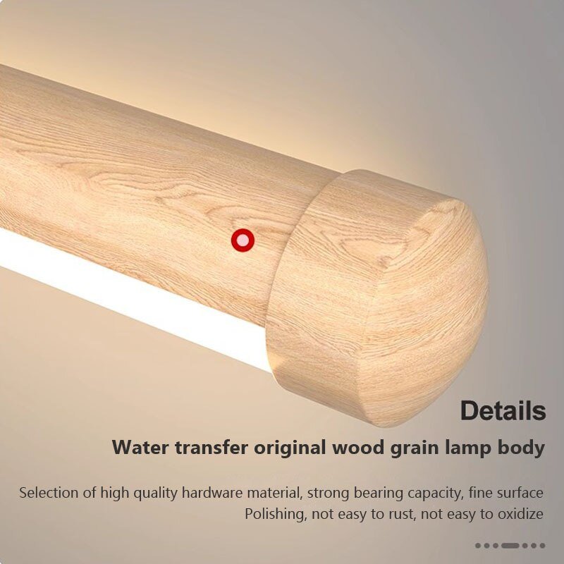 LED Walnut Wood Wall Light for Bedroom and Bathroom - Casatrail.com