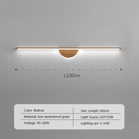 Thumbnail for LED Walnut Wood Wall Light for Bedroom and Bathroom - Casatrail.com