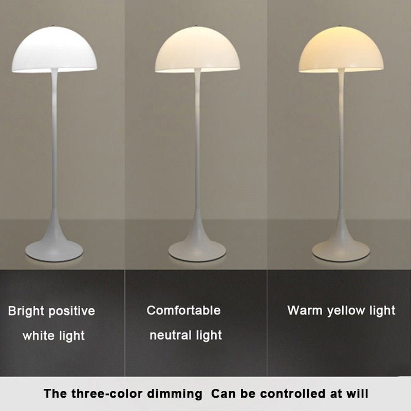 LED White Mushroom Floor and Table Lamp - Casatrail.com