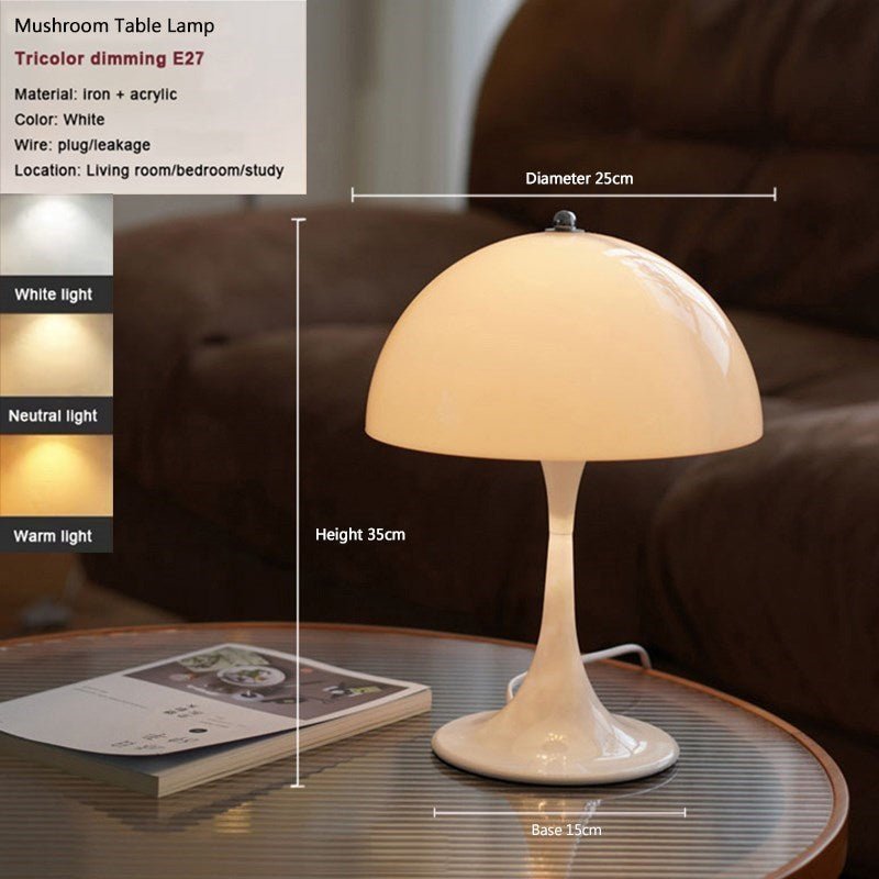 LED White Mushroom Floor and Table Lamp - Casatrail.com