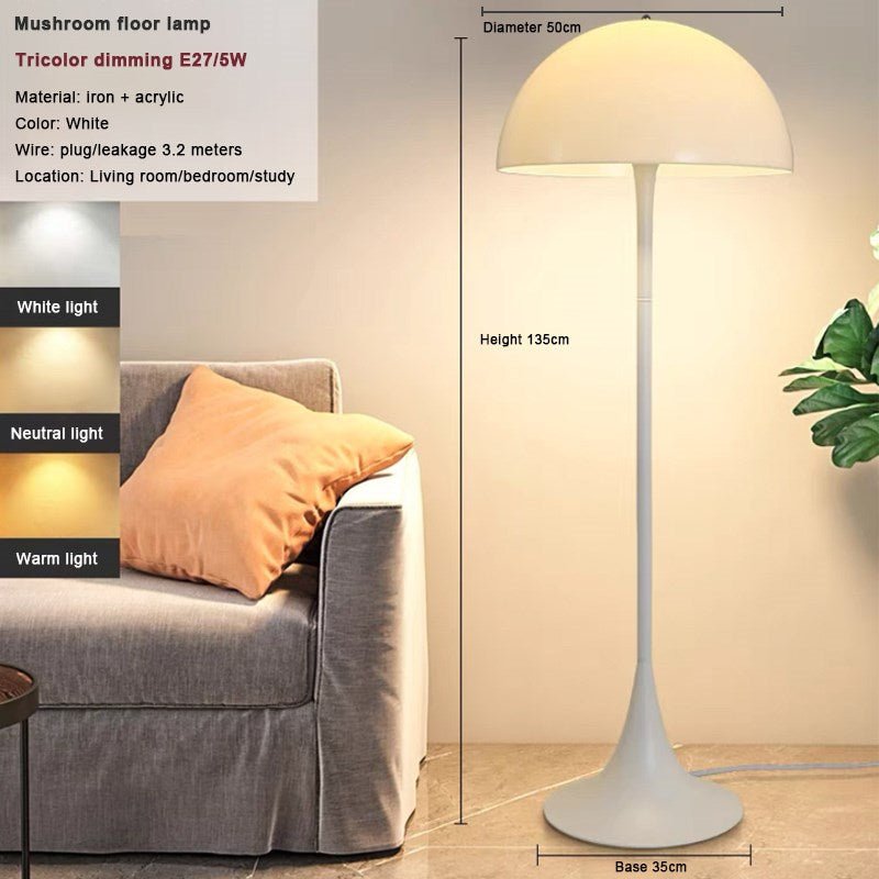 LED White Mushroom Floor and Table Lamp - Casatrail.com