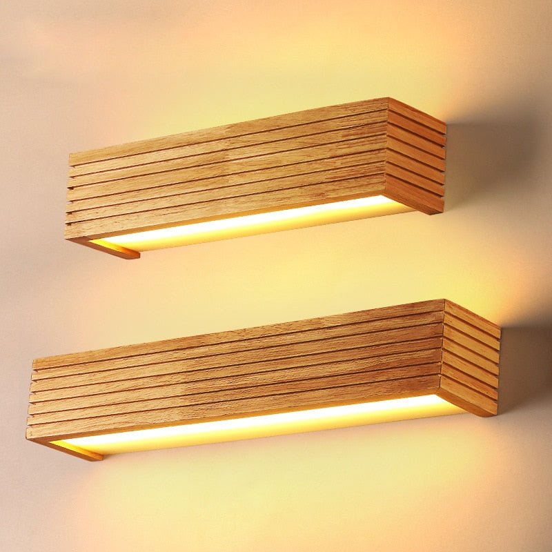 Led Wooden Mirror Wall Lamps Bathroom Vanity Lights - Casatrail.com