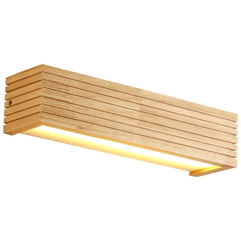 Led Wooden Mirror Wall Lamps Bathroom Vanity Lights - Casatrail.com