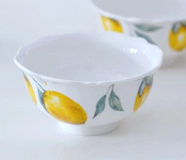 Lemon Ceramic Dinner Plates Irregular Salad Platter - Casatrail.com