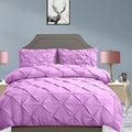 Diamond Pintuck Duvet Cover Pillow Case Set in Super King Size