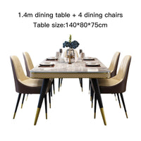 Thumbnail for Light Luxury Dining Room Sets with Marble Tabletop - Casatrail.com