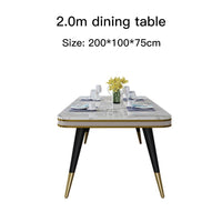 Thumbnail for Light Luxury Dining Room Sets with Marble Tabletop - Casatrail.com