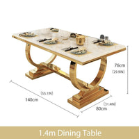Thumbnail for Light Luxury Kitchen Table with Stainless Steel Frame - Casatrail.com