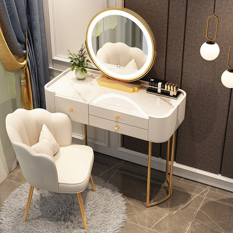 Light Luxury Rock Board Bedroom Dressing Table - Casatrail.com