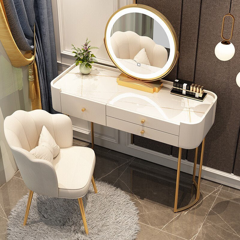 Light Luxury Rock Board Bedroom Dressing Table - Casatrail.com