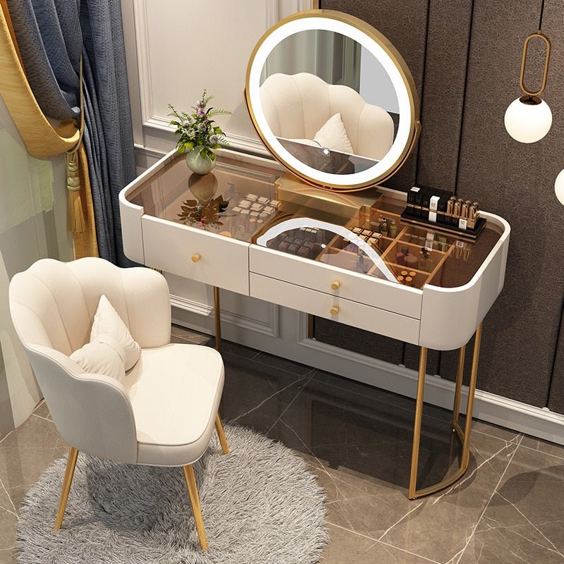 Light Luxury Rock Board Bedroom Dressing Table - Casatrail.com