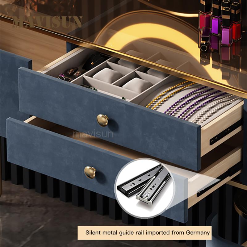 Light Luxury Rock Plate Dressing Table Storage Cabinet - Casatrail.com