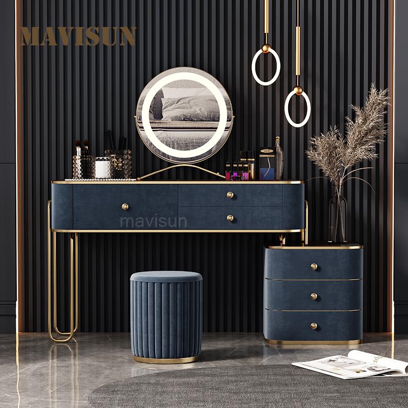 Light Luxury Rock Plate Dressing Table Storage Cabinet - Casatrail.com