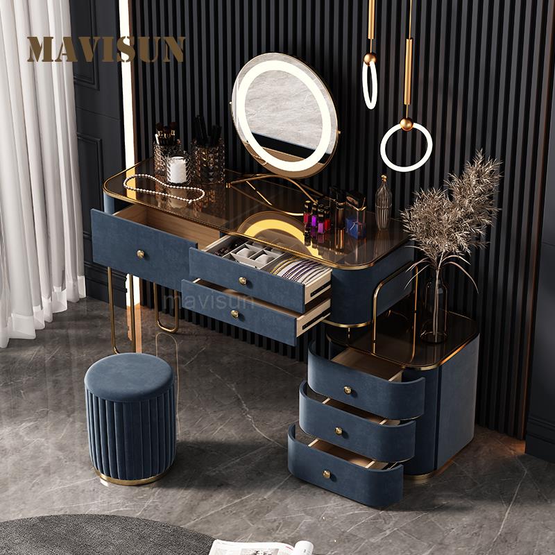 Light Luxury Rock Plate Dressing Table Storage Cabinet - Casatrail.com