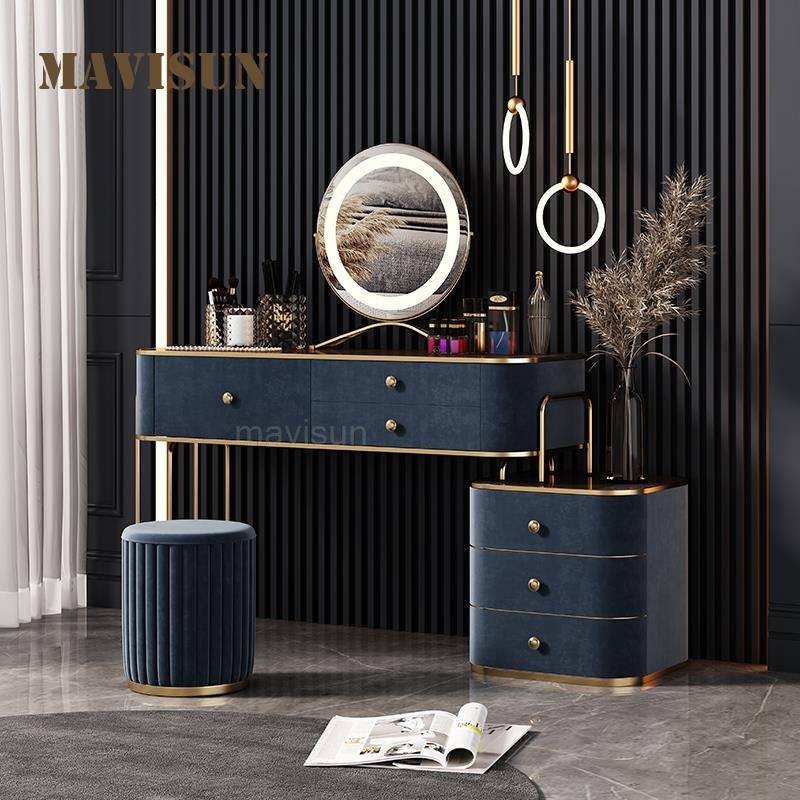 Light Luxury Rock Plate Dressing Table Storage Cabinet - Casatrail.com