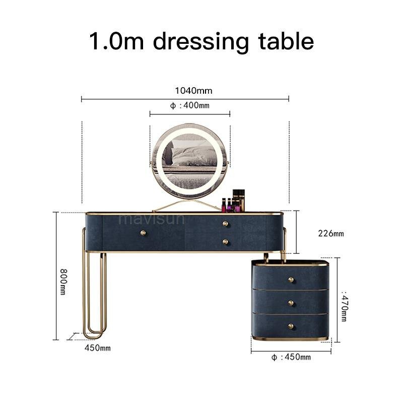 Light Luxury Rock Plate Dressing Table Storage Cabinet - Casatrail.com