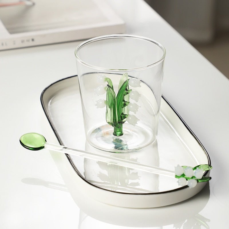 Lily of The Valley Series Transparent Glass Goblet - Casatrail.com