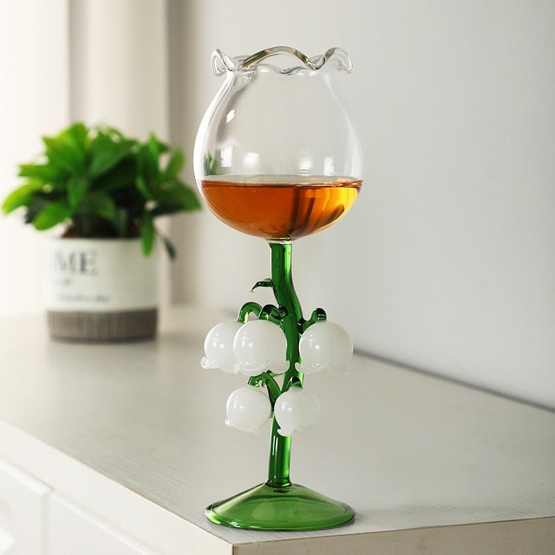 Lily of The Valley Series Transparent Glass Goblet - Casatrail.com