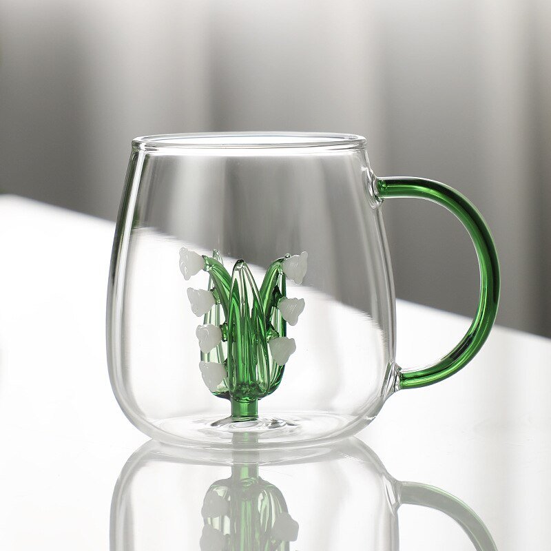 Lily of The Valley Series Transparent Glass Goblet - Casatrail.com