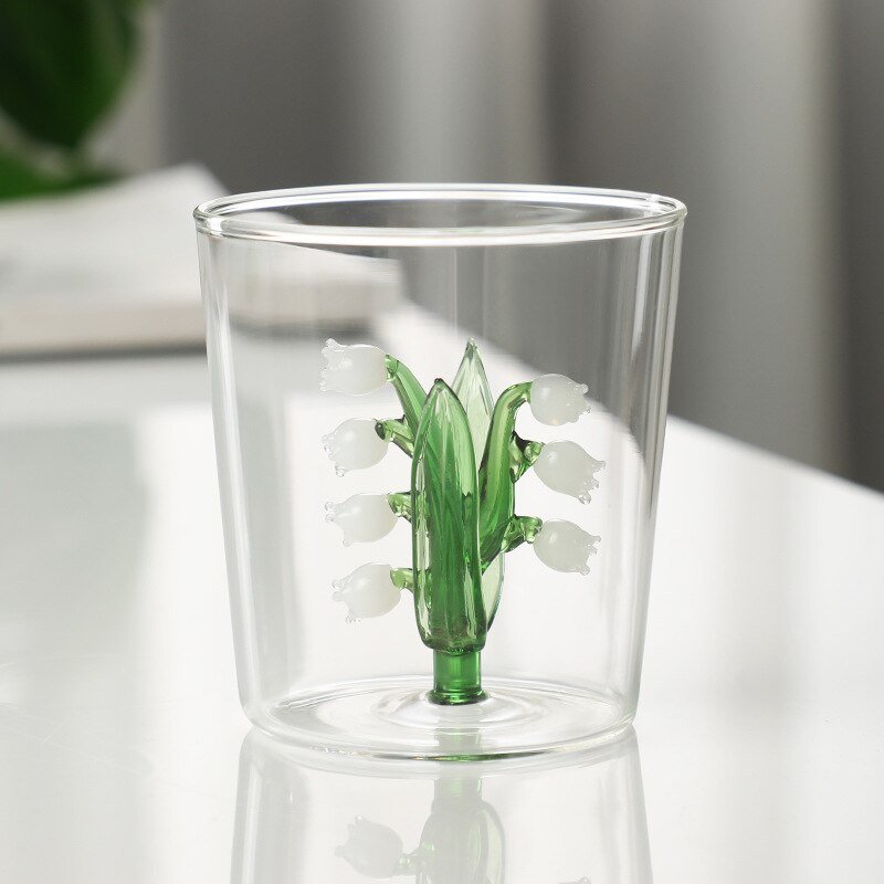 Lily of The Valley Series Transparent Glass Goblet - Casatrail.com