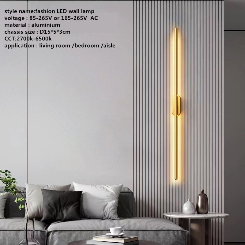 Linear LED Wall Lamp for TV Background and Corridor - Casatrail.com