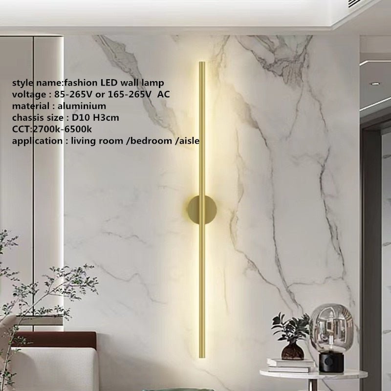 Linear LED Wall Lamp for TV Background and Corridor - Casatrail.com