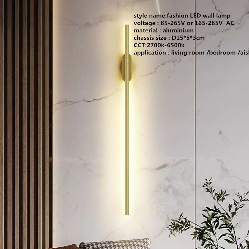 Linear LED Wall Lamp for TV Background and Corridor - Casatrail.com