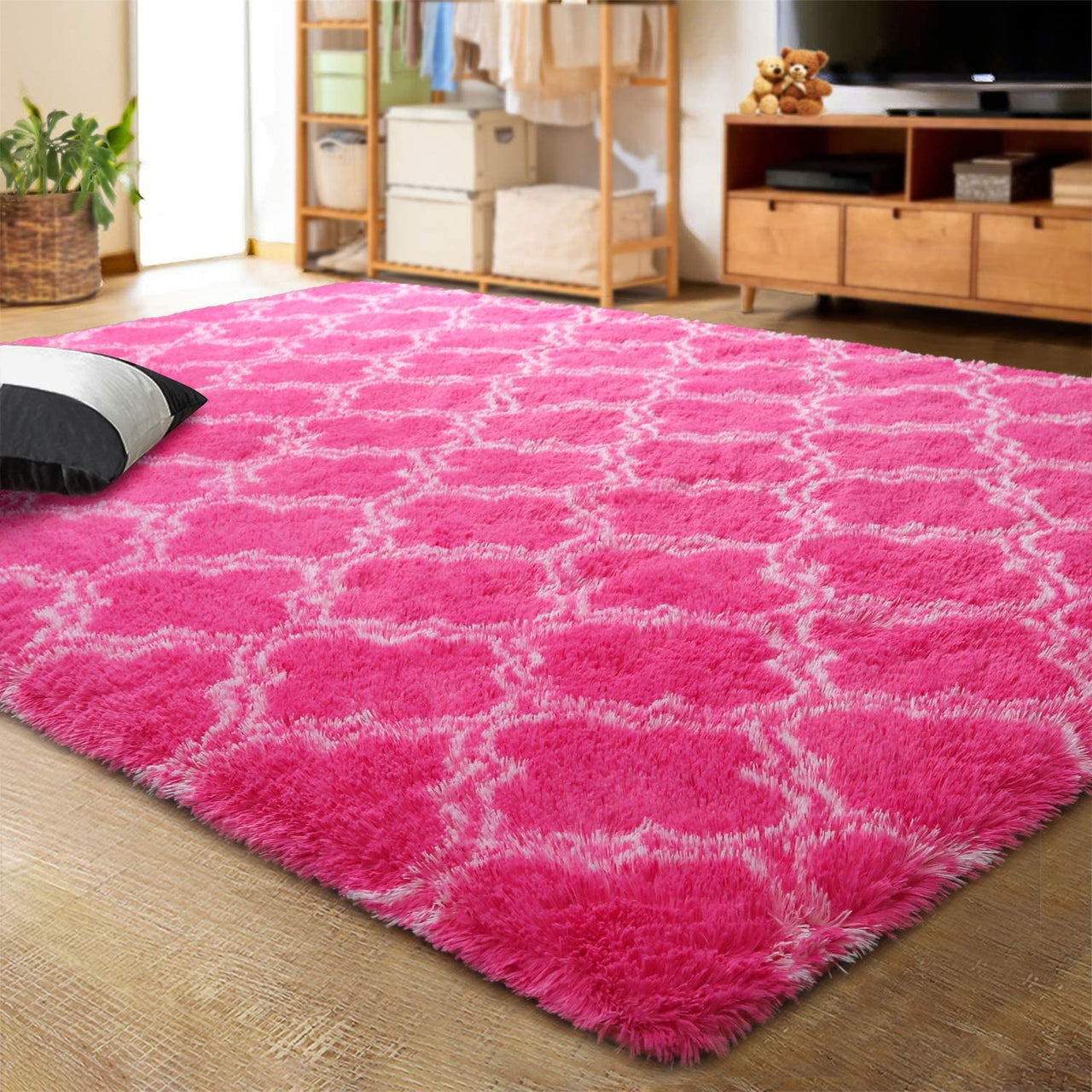 Living Room Carpets Luxury Shag Area Rug Modern Indoor Plush Fluffy Rugs - Casatrail.com