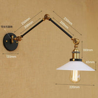 Thumbnail for Loft Industrial Glass Wall Light - Rustic Swing Arm Design - Casatrail.com