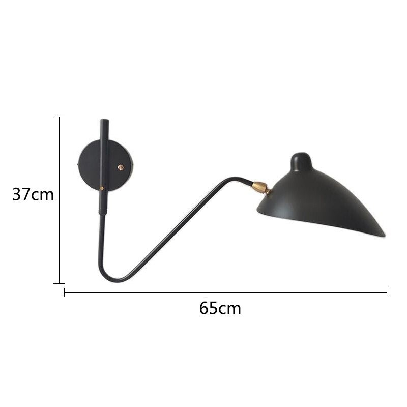 Loft Swing Arm Wall Lamp: Simple LED Fixture - Casatrail.com