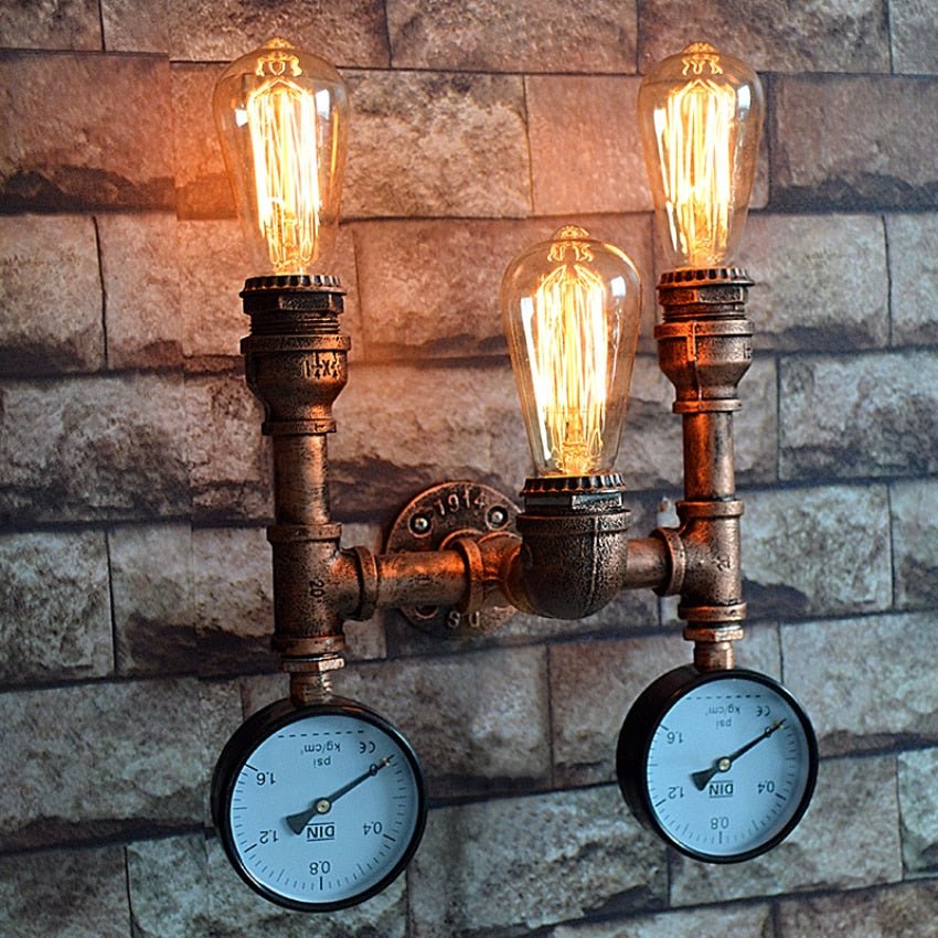 Loft Wall Lamp with Water Pipe Decor - Casatrail.com