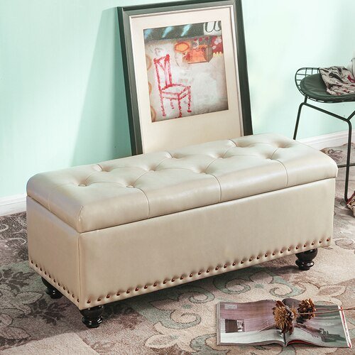 Long Storage Shoe Bench with Changing Stool and Rectangular Ottoman - Casatrail.com