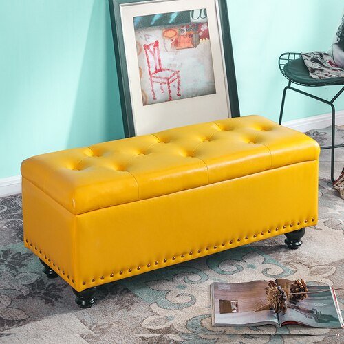 Long Storage Shoe Bench with Changing Stool and Rectangular Ottoman - Casatrail.com