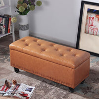 Thumbnail for Long Storage Shoe Bench with Changing Stool and Rectangular Ottoman - Casatrail.com